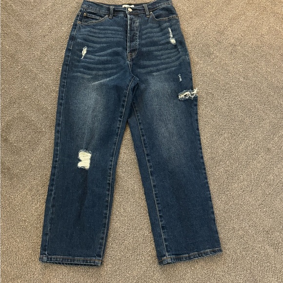 Gianni Bini Denim - Gianni Bini GB Womens Juniors Straight Leg Distressed Jeans Size 7 NEW